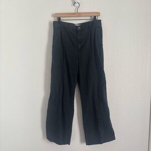 Bella Dahl Women's Size 30 Black Ryder Pintuck Wide Leg Pant